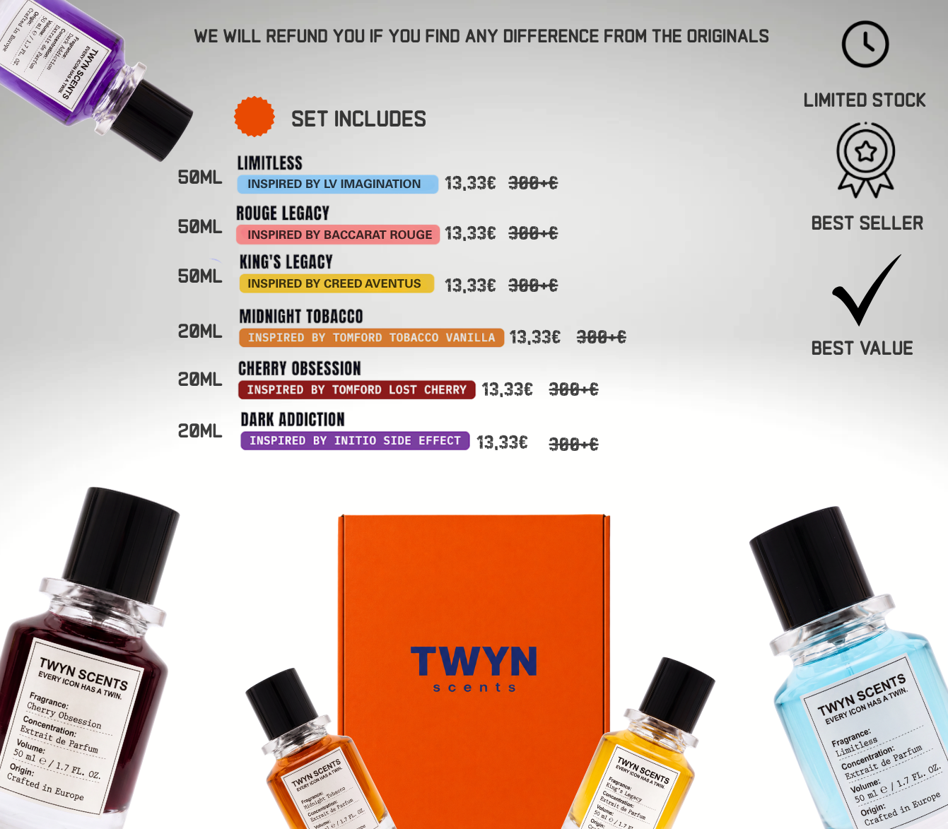 6 SCENTS. 1 AFFORDABLE PRICE